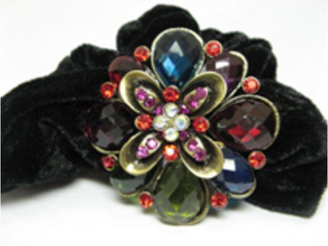 12pcs Chic Designer Hair Clips,Rhinestone Floral Clips